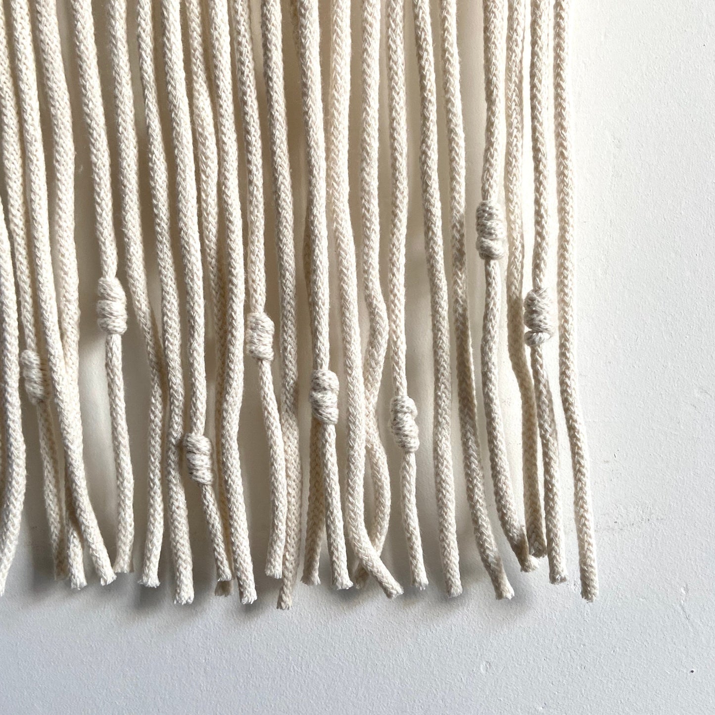 Freya macramé wall hanging in ivory